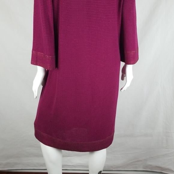 St.John V-Neck Embellished Beaded Dress Orig.$1495 - Picture 5 of 8